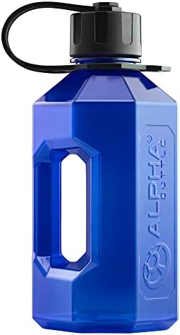 Alpha Bottle XL - 1.6 Litre Water Jug/Gym Bottle - BPA Free Ideal For Gym, Dieting, Bodybuilding, Outdoor Sports, Hiking & Office, Half Gallon - Made in the UK 100% Food safe materials (Red)