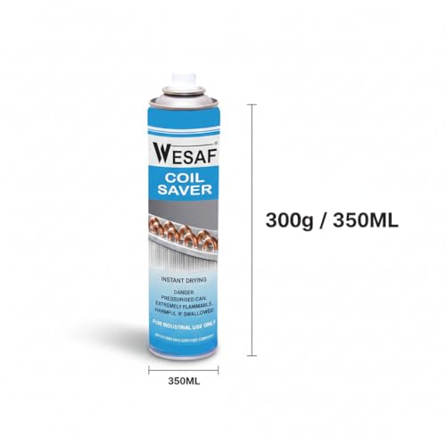 Image of Wesaf AC Coil Coating Spray Blue 300g | Coil Saver Spray | Anti-Rust and Anti-Corrosion Protector for Condenser and Evaporator Coils, Fast Drying, Leak Proof (Grade-4264)