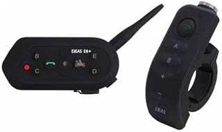Intercomunicador Ejeas E6 PLUS com controle de guidão conecta até 6 bluetooth