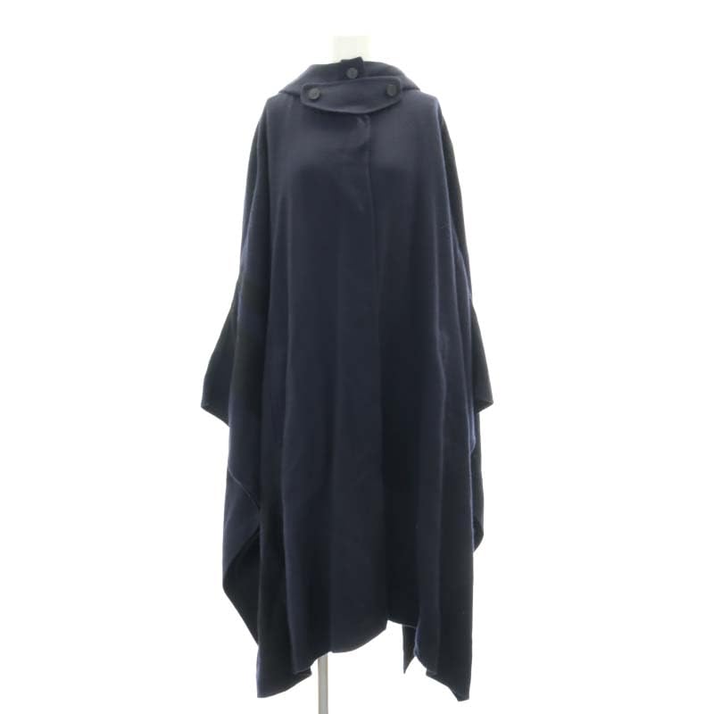 Amazon.co.jp: ル フィル LE PHIL ウールサテンリバーコート ポンチョ  