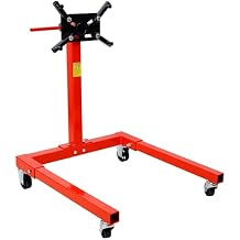 Engine Stand, 1500 LBS Motor Stand with 4 Wheels, 360 Degree Rotating Head & 4 Adjustable Arms,Metal Engine Holder for Garage, Auto Repair
