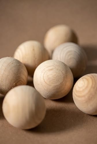 Image of Unfinished Wooden Balls 2.5 Inch, Pack of 06