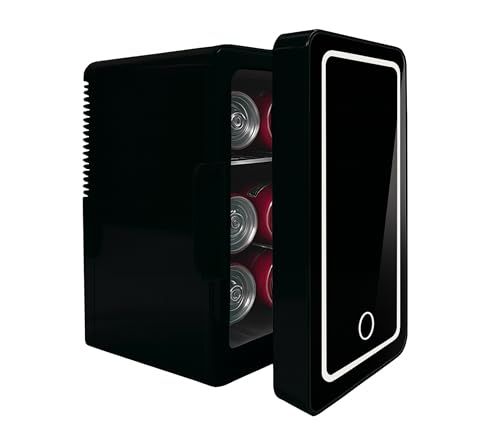 iTOMA Mini Frigorífico Personal, Capacidad 6 L, Puede Refrigerar Productos de Cuidado de la Piel, Snacks, Bebidas, Portátil y Compacto, Negro K6200BK
