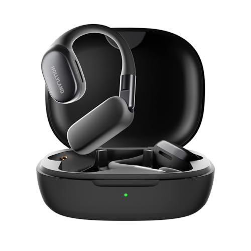 Hollyland Lark MAX 2 OWS Monitor Earphones, Open-Ear Wireless Headphones with 2.4GHz Monitoring & Bluetooth Dual Mode, Ultra-Low Latency for Recording & Daily Use, Fast Charging (Space Gray)