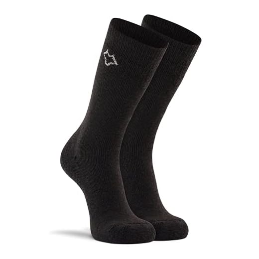 FoxRiver Wick Dry Tramper Medium-Weight Outdoor Crew Socks, Black, Large