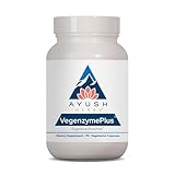 Ayush Herbs VegenzymePlus - Digestive Enzymes for Women & Men, Enzymes for Digestion with Bromelain, Lipase, Lactase, Protease, 100% Vegetarian Gut Health Supplement - 60 Capsules (1 Count)