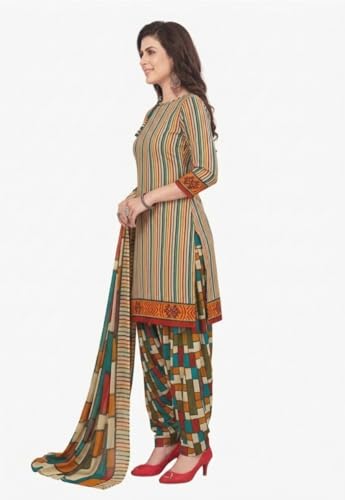 Image of Priyashi Women Unstiched Crepe dress materials | Crepe Salwar Suit for women with dupatta | suit material for women unstitched