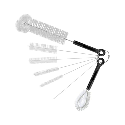 Dish Brush – 30,5 x 4 cm – Set de 7 piezas para botella de viaje – Limpiador de botellas – Set de 7 piezas – Barro para deshacerse de la bomba de cerveza de barro