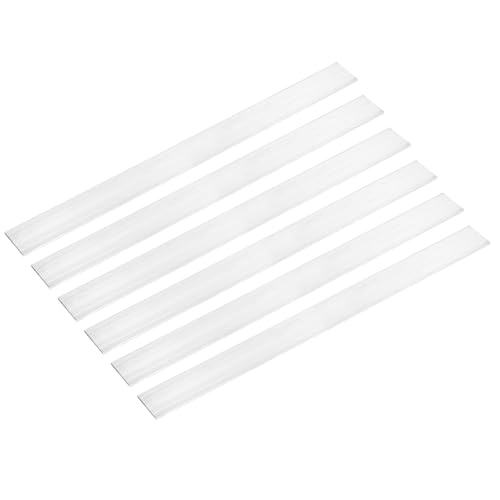MECCANIXITY 6 Pcs Square Aluminum Flat Bar, 3/32" (3mm) Thick x 1-3/8" (35mm) Width x 16" (406.4mm) Long 6061 Aluminum Flat Plate Solid New Mill Stock Silver for Industrial Building