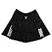 Fabric of the Universe Techwear Fashion Cyberpunk Miniskirt (Pleated Black MS-Type 2005, Medium)