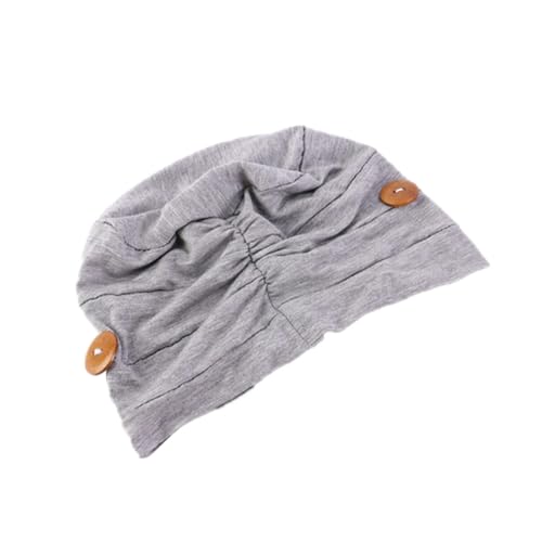 Uonlytech Sombrero Cruzado de Algodón Modal para Mujer, Gorro de Quimioterapia Botón para Mascarilla, Adecuado para Uso Diario y Descanso