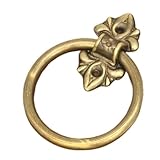 Heurtoir de porte ancien en laiton bronze (1 pièce) for armoire, portail, poignée ronde, style rétro, quincaillerie for la maison