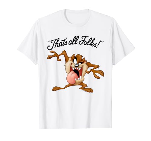 Image of Looney Tunes That's All Folks Taz Light T-Shirt