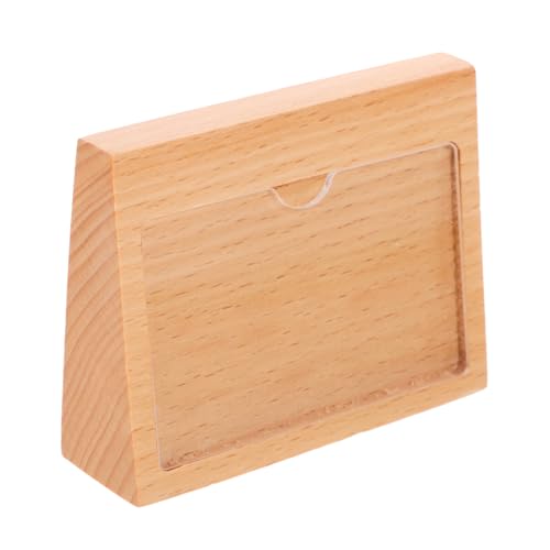 KOMBIUDA 木製プライスカード立て 簡単設置耐久性価格表示ホルダー 卓上用スーパー向け価格タグスタンド