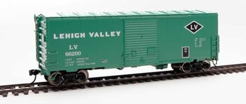 Walthers Mainline 910-45011 HO Scale 40' ACF Modernized Welded Boxcar w/8' Youngstown Door - Ready to Run - Lehigh Valley #66200