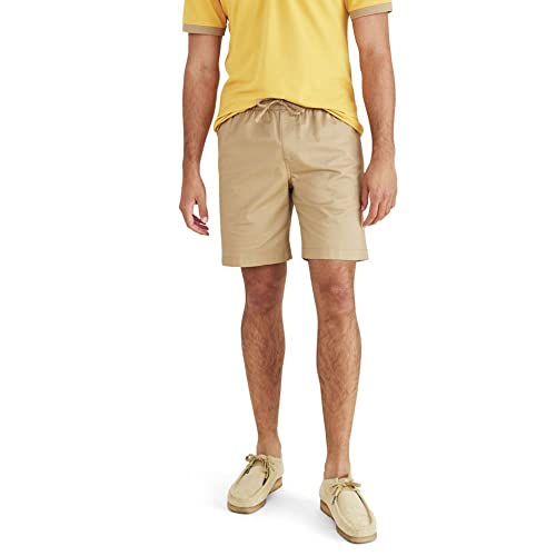Dockers Men's Ultimate Straight Fit 7.5' Pull On Shorts with Supreme Flex, (New) Harvest Gold (Twill), Large
