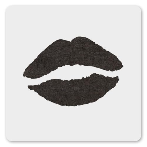 MAGJUCHE Lip Stencil 6 Inches, Reusable Kiss Stencil for Painting DIY Crafts Decor