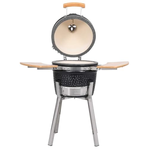 Eleganz Kamado Grill BBQ Smoker Cerámica 81 cm - Cuenco de cerámica con superficie vidriada - Ideal para jardín y terraza - Duradero y fácil de limpiar