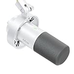 FIFINE XLR/USB Dynamic Microphone for Podcast, Vocal Recording Mic for PC with Mute Button, Headphones Jack, Gain Knob, Studio Mic for Streaming, Voice Over, Music Singing-K688 White