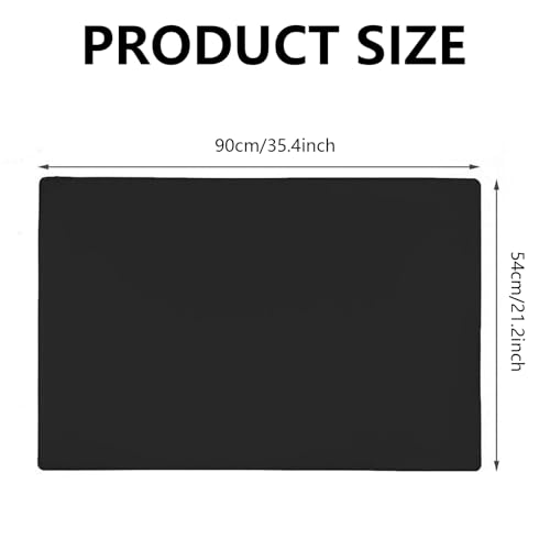 Tapis de protection plaque induction silicone 54x90cm noir - 6