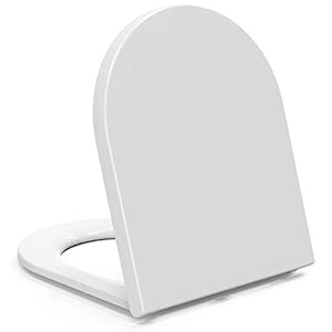 STOREMIC Toilettendeckel, WC Sitz mit Absenkautomatik, Klodeckel D-Form mit Quick Release Funktion für einfache Montage & Reinigung, Antibakteriell Klobrille aus Duroplast, Verstellbaren Scharnieren