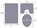 Pauwer Rugs 3 Piece with Toilet Cover, Non Slip, U-Shaped Contour, Absorbent Bath Mat Set, Machine Washable Bath Rugs for Bathroom Floor, Burgundy