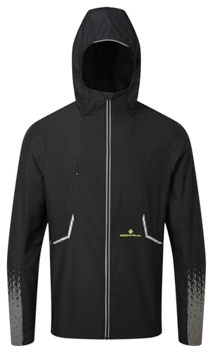RONHILL Running, Men's Tech Reflect Jacket, Black/Reflect, XL