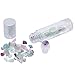 Fluorite Gemstone Roller Bottle,6 Pack 10ml Thick Clear Glass Roll-On Bottles,Refillable Roller Bottles For Essential Oils Natural Crystal Stones Roller Balls With Lids-Healing Crystal Chips Inside