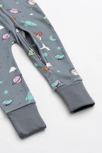 Image of MONICA + ANDY One Piece Baby Pajamas, 100% Organic Baby Clothes for Girls and Boys, Sizes For Newborn and Infant