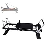 TUPOSTAR Equipo De Pilates Plegable para Ejercicios En Casa, Máquina Reformadora De Pilates, Equipo De Ejercicios De Pilates, para Casa Y Gimnasio,Negro,Spring Type