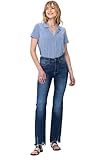 'Fiercely Bella Boutique' Mid-Rise, Non-Distressed, Frayed Hem, Bootcut Jeans (Style 82519), Blau, 50 Mehr