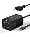 Produktbild Baseus USB C Netzteil, 65W High-Speed USB C Ladegerät, 4 Port PD 3.0 und PPS Schnellladegerät, GaN Charger Kompatibel mit MacBook Pro/Air, iPhone 15/14/13 Serie, Pixel, GalaxyS23, iPad, und mehr