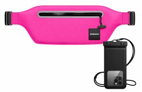 Image of Drench Waterproof Fanny Pack & Floating Phone Pouch | IPX8 Submersible Waist Pack Dry Bag for Beach, Pool, Cruise Travel, Girls Trips, Snorkeling, Kayaking & Water Sports | Pink