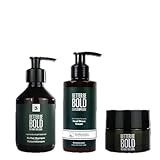 BETTER BE BOLD – Die Glatzen-Rasur Pflegeroutine I Glanz, Pigmentflecken & Trockenheit – Mit Glatzencreme, Shampoo & Rasiercreme – Kopfhautpflege 0–3 mm – Für Männer mit Glatze