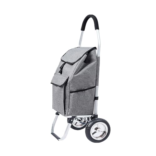 Carrito de la compra plegable con ruedas, bolsa impermeable extraíble, carro de mano rodante para comestibles y compras
