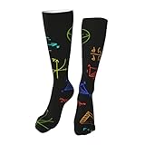 Calcetines De Compresión Regalos Para Profesores De Matemáticas, Color Negro Medias Antideslizante Calcetine Cortos Transpirables Calcetines De Ciclismo Para Trekking Senderismo Ciclismo 50CM