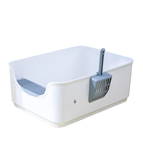 Caja de arena automática para gatos FEANG blanca grande
