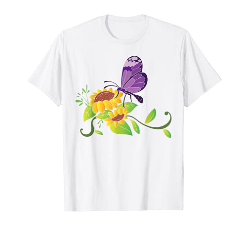 Amarillo Girasol Insecto Naturaleza Animal Entomología Mariposa Camiseta