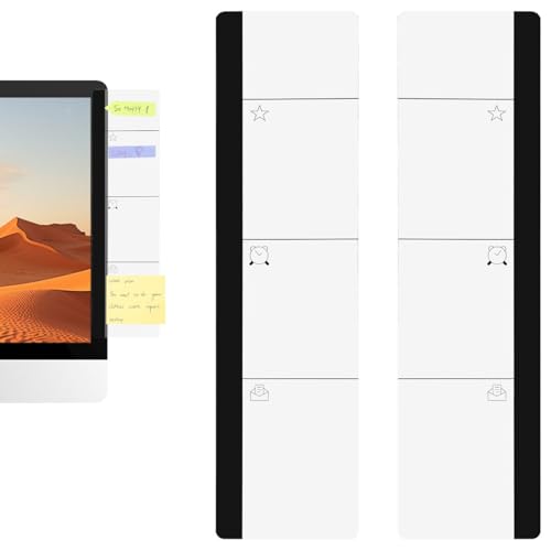 2 Pezzi Lavagna Memo Monitor in Acrilico,30x8 cm Computer Monitor