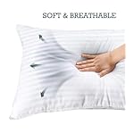 Hotel Collection Bed Pillows Set of 2 King Size - Down Alternative Microfiber Filled Soft Bedding Pillow for Back, Stomach or Side Sleepers - Image 3