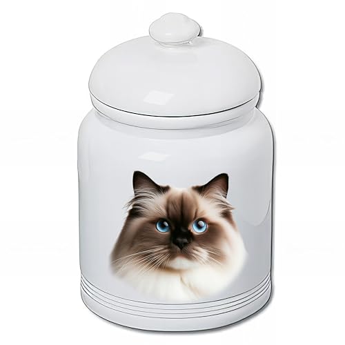 Best of Breed Birman Cat Dog and Cat Ceramic Treat Jar 9