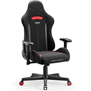 Diablo X-ST4RTER Gamestoel Gaming Stoel Bureaustoel Ergonomisch Stoffen Bekleding 2D Armleuningen Kantelmechanisme (Zwart)