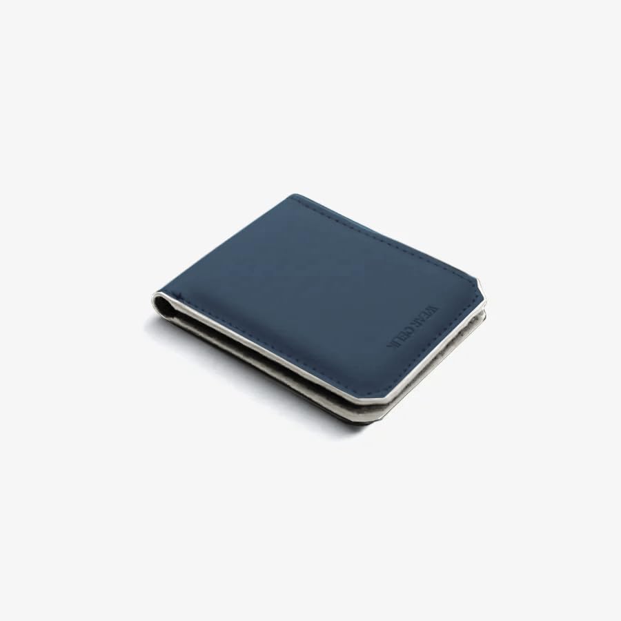 Azura Billfold for Men | Rubberised Waterproof Fabric | Minimal Monogramming | Holds 4-12+ Cards and Flat Bills | Has 1 Hidden Card Slot | Slim Wallets for Men (Sapphire)-image-12