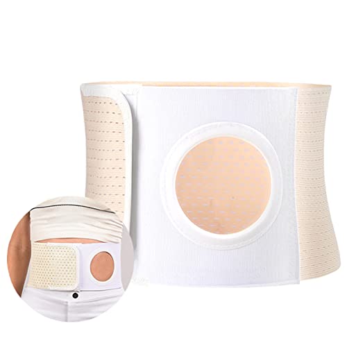 Gliery Legante Addominale per stomia Unisex, Cintura per stomia Medica con Apertura per stomia per Cure Post-operatorie Dopo chirurgia di colostomia o ileostomia (Foro 3,14"),Width 12cm,XL