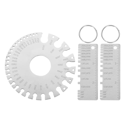 Calibrador de espesor metálico por 3 piezas, portátil miniatura 1