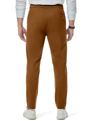 Image of JMIERR Men's Chino Pants Casual Elastic Waist Tapered Golf Trousers