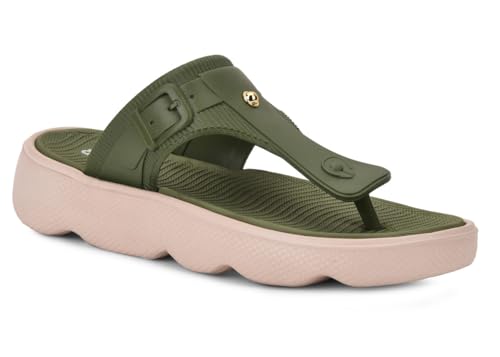 Image of ACTION Women's Thong Flip-Flops | Comfortable, Stylish Footwear for Everyday Use | Lightweight, Cushioned Footbed, Non-Slip Sole | Perfect for Summer, Beach, and Casual Wear