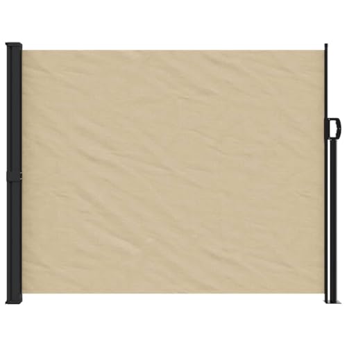 Store latéral de jardin robuste en polyester beige 160 x 600 cm