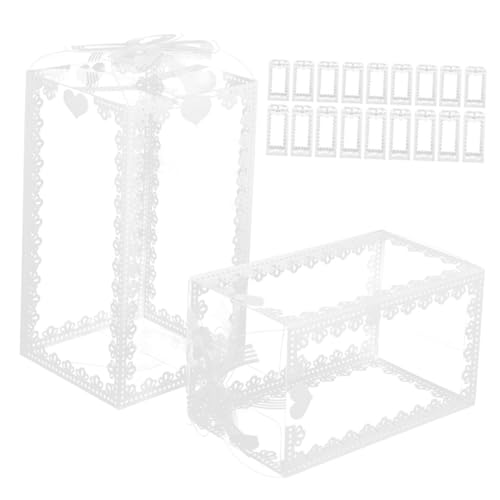 HORIALENCE 30個 透明印花 ボックス おしゃれキャンディーケース 結婚式やパーティー用 プレゼント包装に 食品対応ケーキ 向け