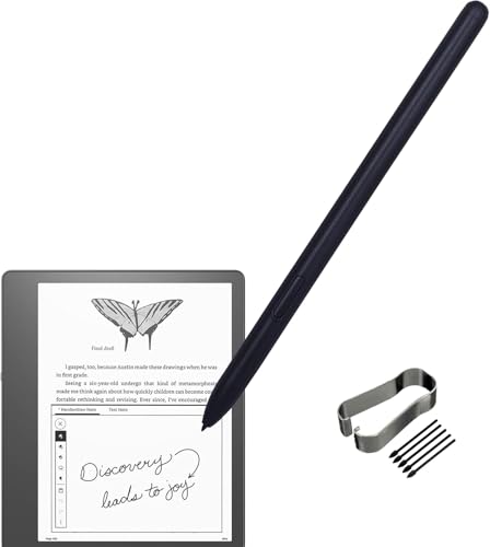 Lápiz para Kindle Scribe Premium Pen Compatible con Kindle y Escritura de Cuaderno Digital, reemplazo de Dibujo para Kindle Scribe Pen con fijación magnética, sensibilidad a la presión 4096 (Negro)